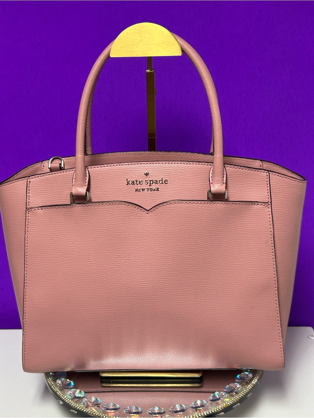 kate spade Blush Pink Leather Satchel Approximately 13 x 9.5 x 4